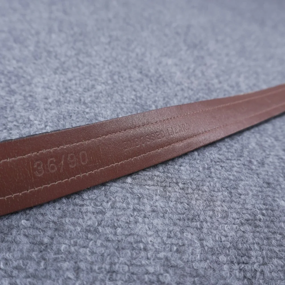 Embossed Lizard Belt Mens 36 Brown Western Silver Tip Buckle Genuine Leather